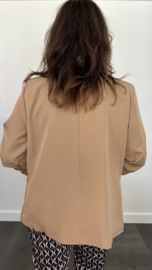 Blazer Marjan met gesmokte mouw camel