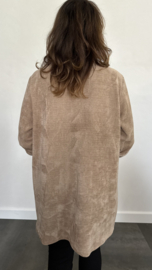 Velvet rib blouse camel