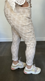 Joggjeans jacquard jade zand