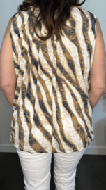 Ballon top Zebra bruin