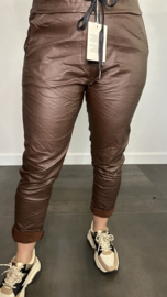 Joggjeans Leatherlook coating bruin/choco