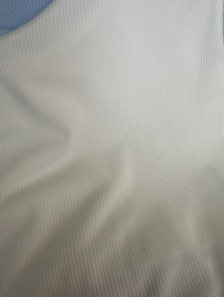 Hemd met brede schouderband ribbel Ecru