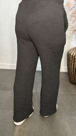 Crinkle palazzo broek Zwart