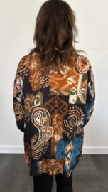 Blouse claire paisley zwart