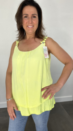 2-Laags top daisy neon geel