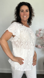 Broderie blouse Olivia Wit