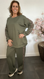 2-Delig comfy pak met panter bies Army