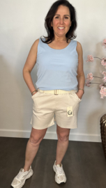 Hemd met brede schouderband ribbel IJsblauw