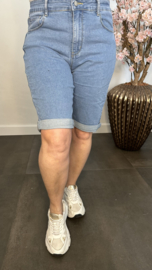 Bermuda stretch Jeans met omslag