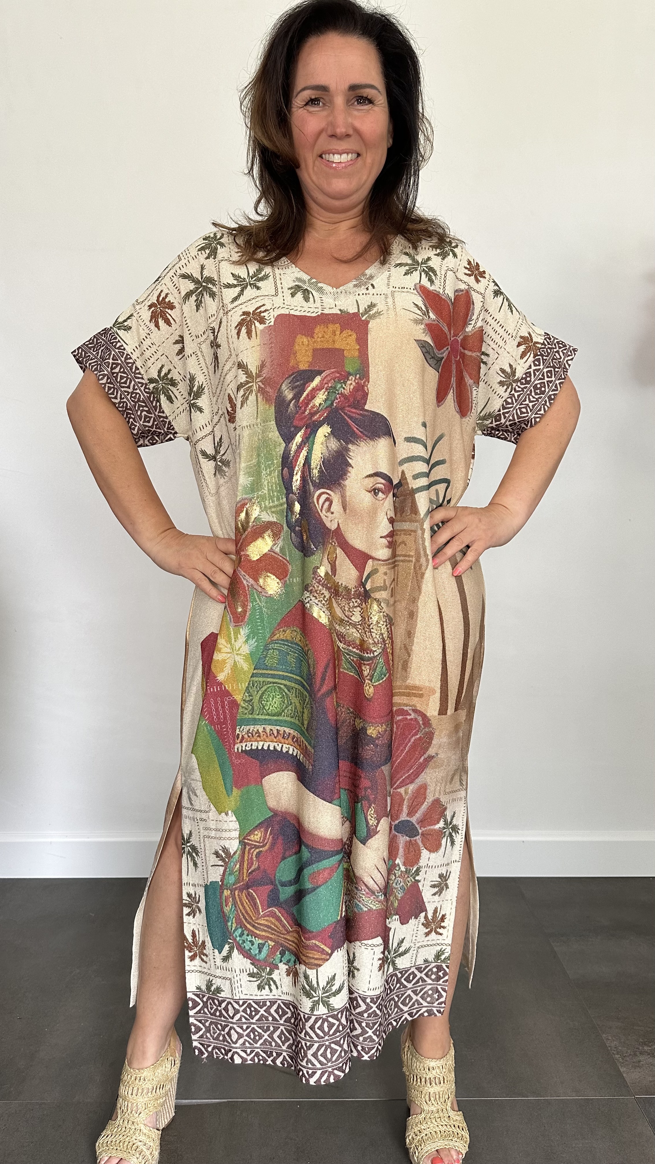 Jurk Inez palm +SIZE