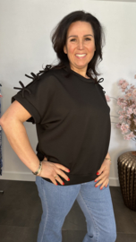 Sweatshirt met strikjes Zwart