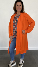 Vest crinckle met sjaalkraag +SIZE oranje