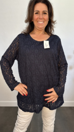 Kanten blouse Esmee Marine