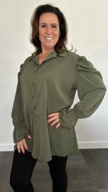 Blouse Margriet met pofmouw +SIZE army