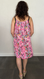 Jurkje met spaghettibandjes blossom pink +SIZE