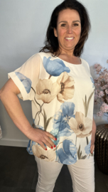 Voile blouse Roos IJsblauw