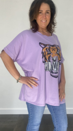 Oversized t-shirt Glamour lila