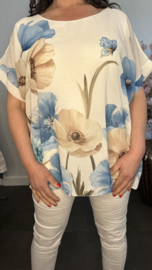 Voile blouse Roos IJsblauw