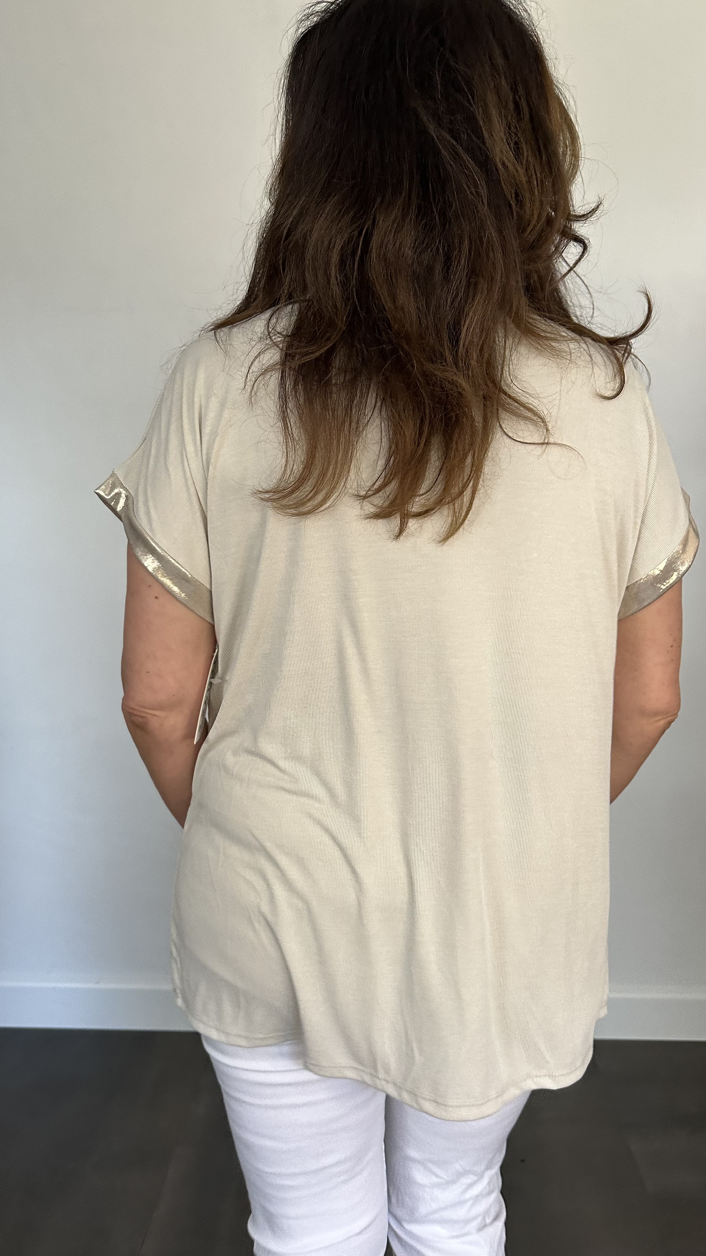 Shirt Milou goud/zand