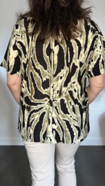 Ballon shirt met elastiek Wild Tiger army/zwart