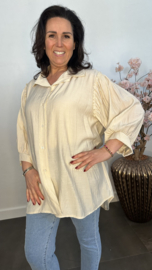 Blouse Kendra met pofmouw Zand