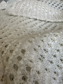 Opengewerkte blazer Ecru