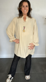 Tuniek Maya lange mouw +SIZE zand