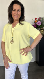 Top Maya korte mouw +SIZE geel
