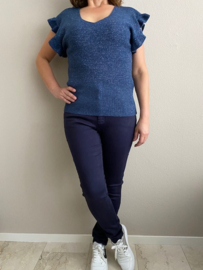 Stretch broek Ana &Lucy blauw SALE