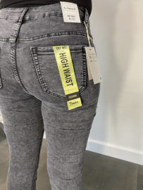 G-smack high waist/ stone washed jeans grijs SALE