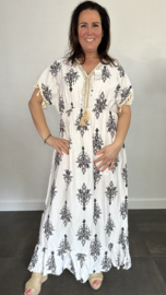 Maxi jurk Livia met elasiek zwart