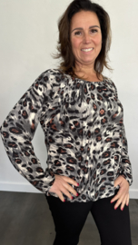Ballon shirt met elastiek Laura (+size)