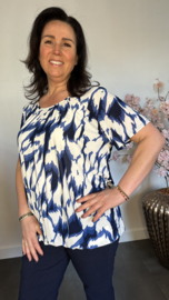 Ballon shirt met elastiek new flames blauw