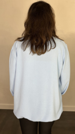 Top Maya crepe +SIZE ijs blauw