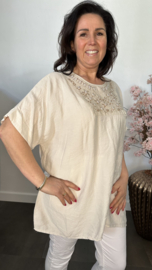 Top Esther met glitter Zand