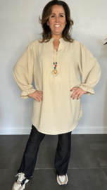 Tuniek Maya lange mouw +SIZE zand