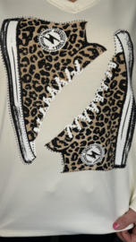 Sweater glitter gymp ecru