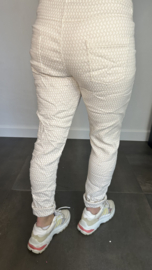 Joggjeans jacquard Nova ecru/ zand