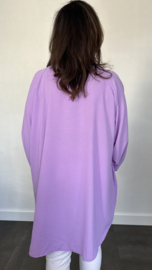 Tuniek met knoopjes crepe +SIZE lila