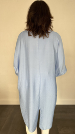 Tuniek flowers licht blauw +SIZE