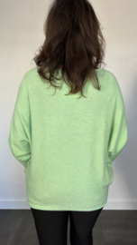 Trui Wendy met ruche licht groen