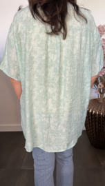 Blouse Silvi flowers Mint