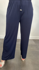 Palazzo broek stretch marine