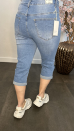 Capri stretch Jeans met omslag