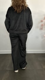 Velvet comfy pak Suus, 2-delig Zwart