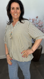 Top Mira gestreept + ketting Army