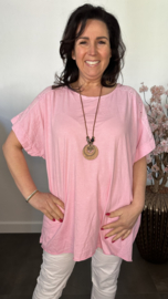 Shirt Jessica met ketting Roze