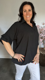 Top Luna met kraagje Zwart