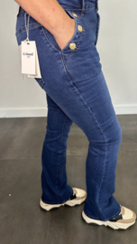 G-smack stretch jeans flared met knopen