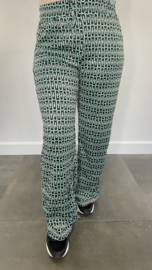 Broek met wijde pijpen elips mint groen